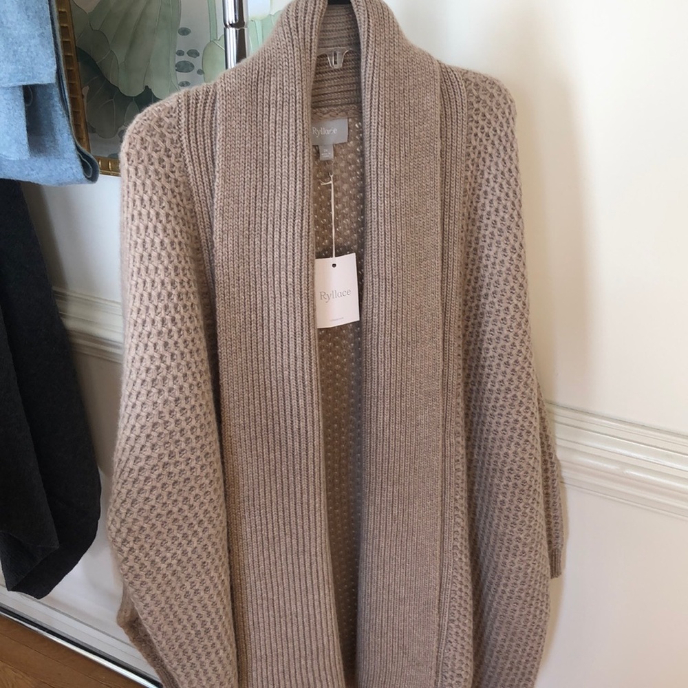 Cashmere 4 ply sweater coat